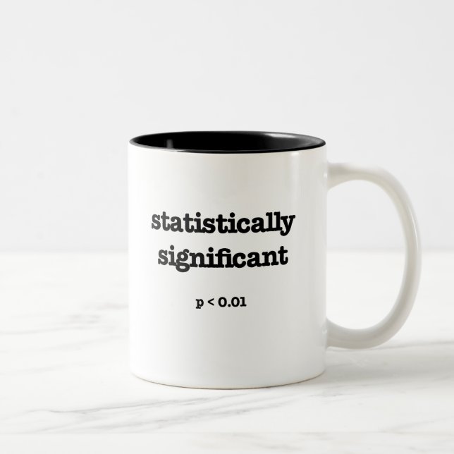 statistiskt viktig rolig mathmugg Två-Tonad mugg (Höger)