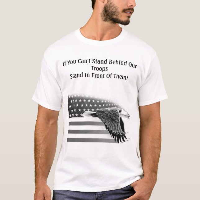 Stativ bak soldater t-shirt (Framsida)
