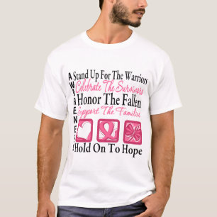Stativ firar upp hederCollagebröstcancer T Shirt