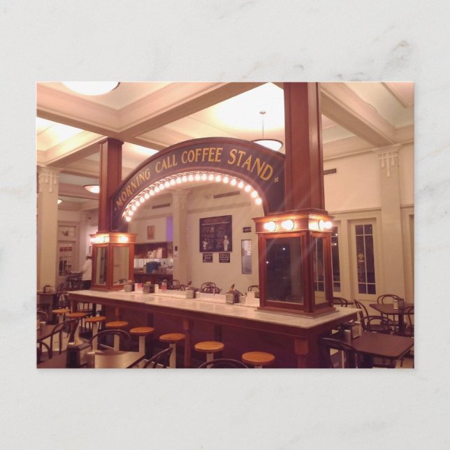 Stativ för morgonappellkaffe, New Orleans, LA Vykort (Framsida)