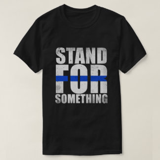 Stativ för något tunn blålinjenpolis t shirt