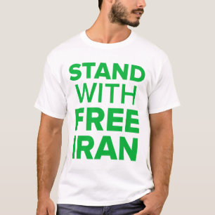 Stativ med fri Iran-Tweet mot TyrannyT-tröja T Shirt