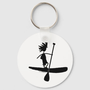 Stativ paddlar upp Silhouettedesign Nyckelring