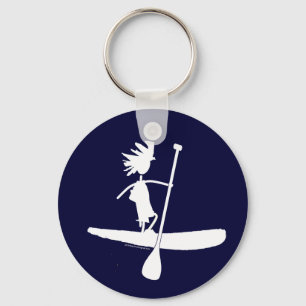 Stativ paddlar upp Silhouettedesign Nyckelring