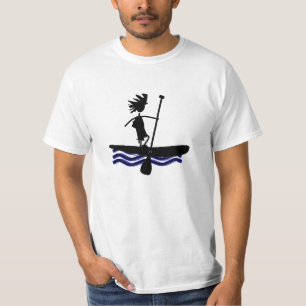 Stativ paddlar upp Silhouettedesign Tee Shirt