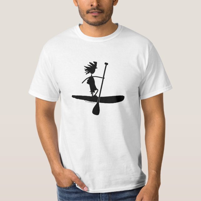 Stativ paddlar upp Silhouettedesign Tee Shirt (Framsida)