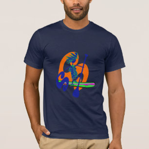 Stativ paddlar upp surfadesign tee shirt