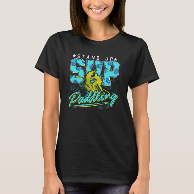 Stativ som paddlar upp SUPgåvan T Shirt (Framsida)