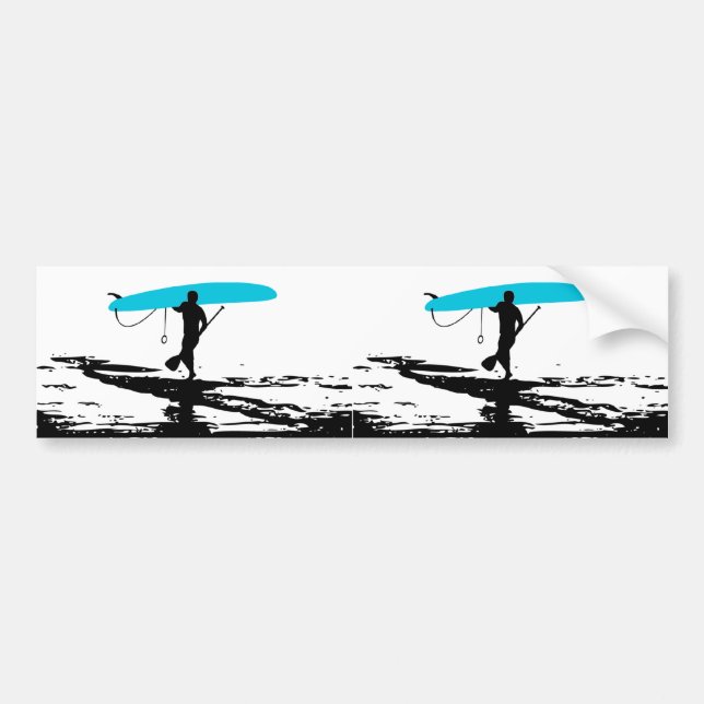 Stativ upp den Paddleboarding perioden över (2 Bildekal (Framsidan)