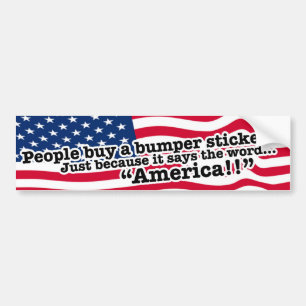 Stativ upp för Amerika!! Var en amerikan!! Bildekal