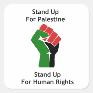 Stativ upp för den Palestina klistermärken