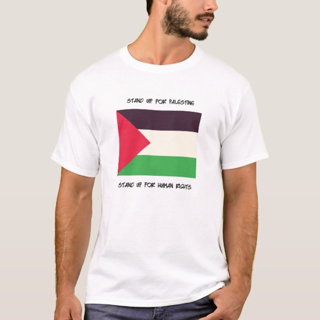 Stativ upp för Palestina - flaggaT-tröja Tröja (Framsida)