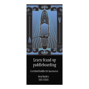 Stativ upp Paddleboard kurser Reklamkort