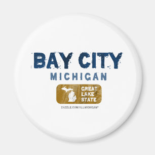 Statlig Bay City Michigan underbar sjö Magnet