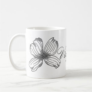 Statlig blomma för Dogwood och vit för Virginia Kaffemugg