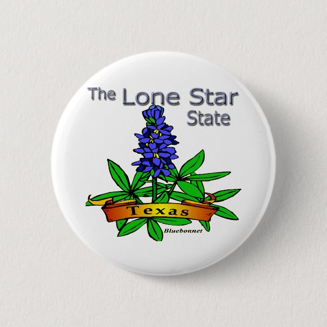 Statlig Bluebonnet Texas för Lone stjärna Knapp (Framsida)