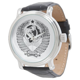 Statlig Emblem för originalsvart av USSREN Armbandsur