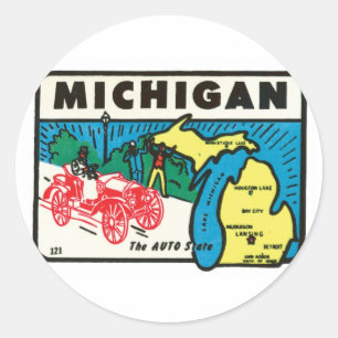 Statlig etikett för vintage resorMichigan MI