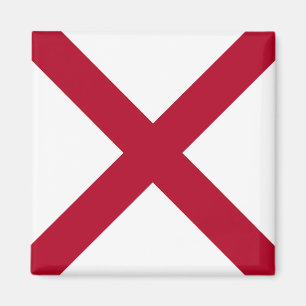 Statlig flagga Alabama, St Andrew Crimson Kor Magnet