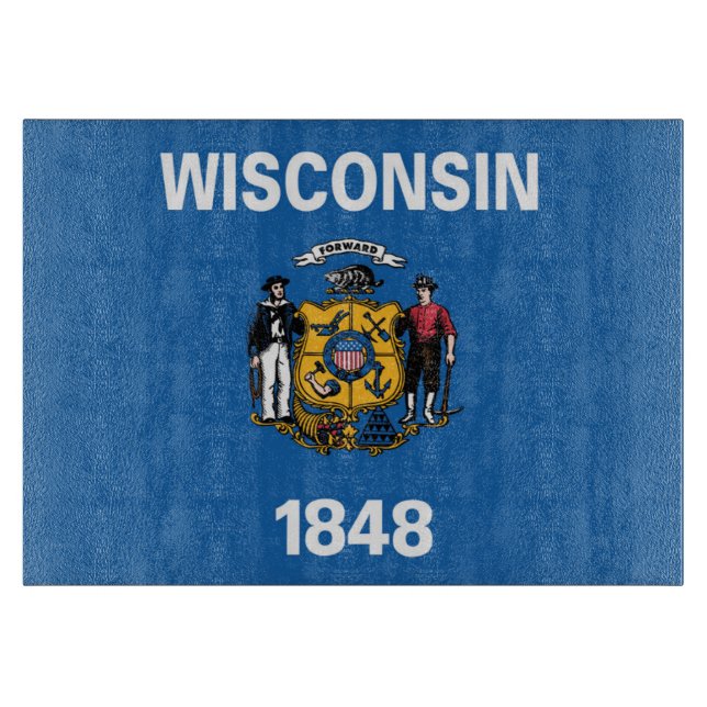 Statlig flagga av Wisconsin, Förenta staterna (Framsidan)