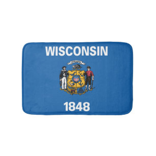 Statlig flagga av Wisconsin, Förenta staterna Badrumsmatta