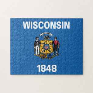 Statlig flagga av Wisconsin, Förenta staterna Pussel