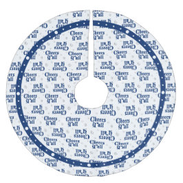 Statlig flagga Blue Cheers Y'all Patterned Julgransmatta Borstad Polyester