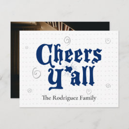 Statlig flagga Blue Cheers Y'all Photo Julkort