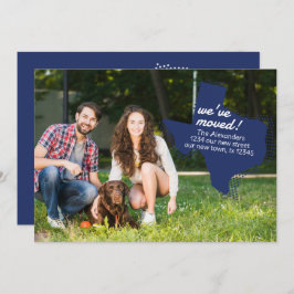 Statlig flagga Blue Vi har flyttat - Flytta i Texa Meddelande