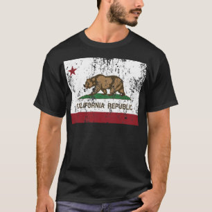 Statlig flagga för Kalifornien republikofficiell Tee Shirt