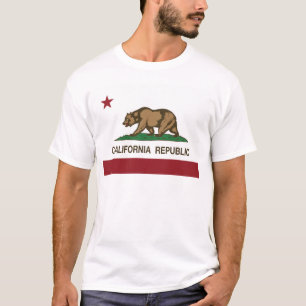 Statlig flagga för Kalifornien republikofficiell Tee Shirt