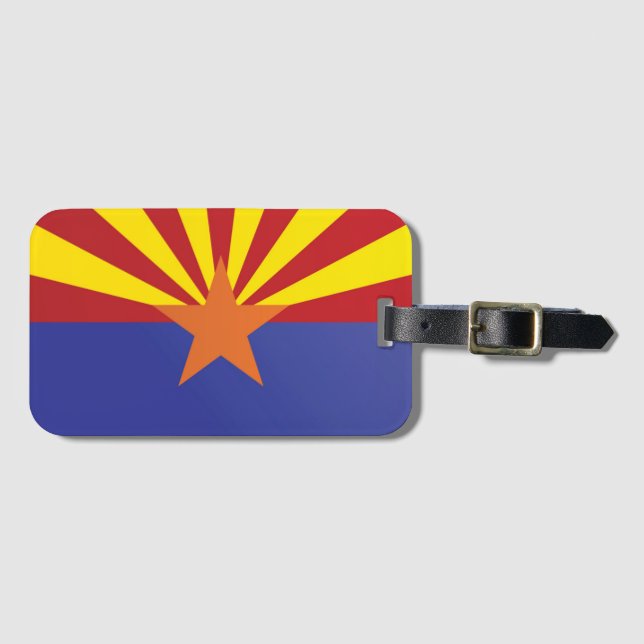 Statlig flagga i Arizona, Förenta staterna Bagagebricka (Framsida horisontal)