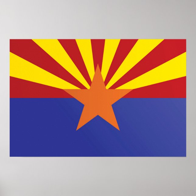 Statlig flagga i Arizona, Förenta staterna Poster (Framsidan)