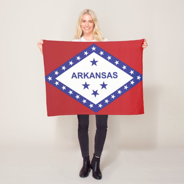 Statlig flagga i Arkansas, Förenta staterna Fleecefilt (På plats)