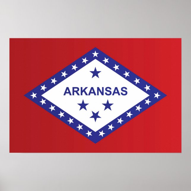 Statlig flagga i Arkansas, Förenta staterna Poster (Framsidan)