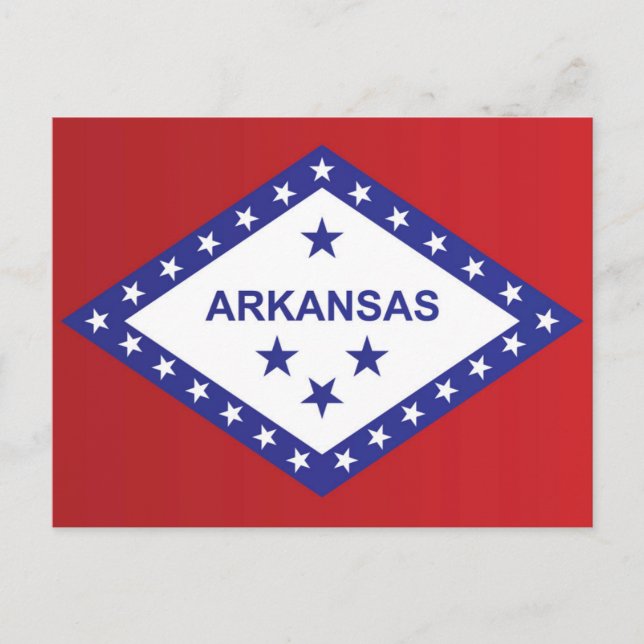 Statlig flagga i Arkansas, Förenta staterna Vykort (Framsida)