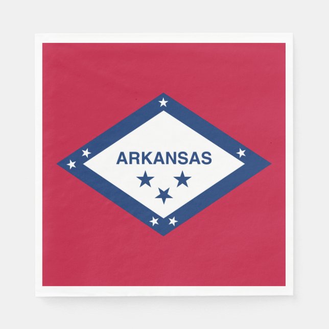 Statlig flagga i Arkansas Pappersservett (Framsidan)