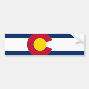 Statlig flagga i Colorado Bildekal