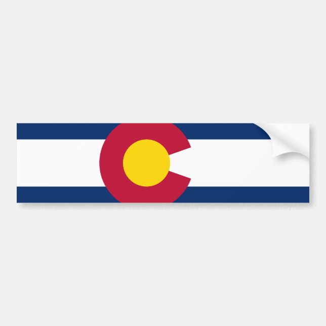 Statlig flagga i Colorado Bildekal (Framsidan)