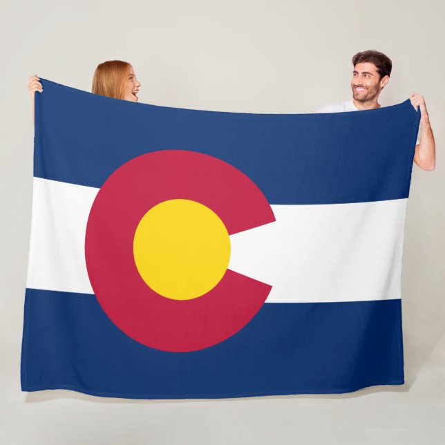 Statlig flagga i Colorado Fleecefilt (På plats)