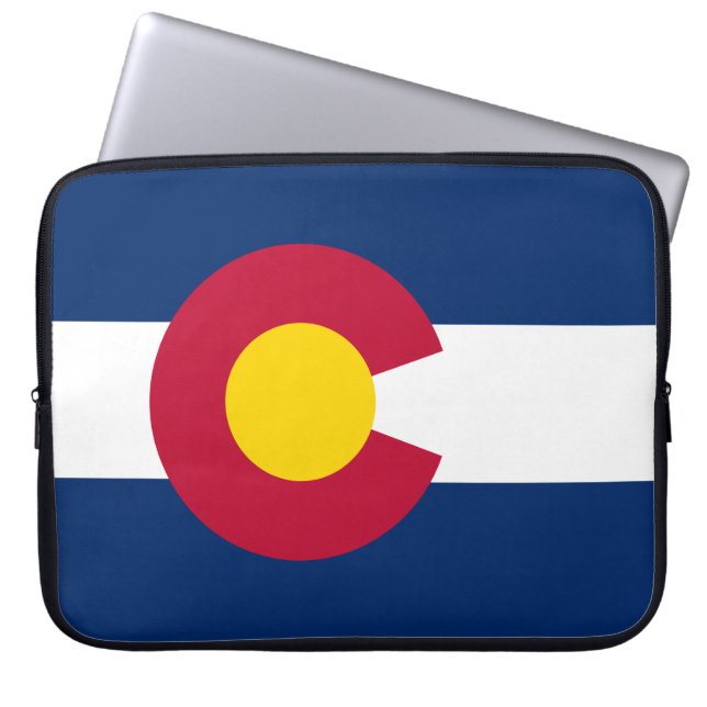 Statlig flagga i Colorado Laptop Fodral (Framsidan)