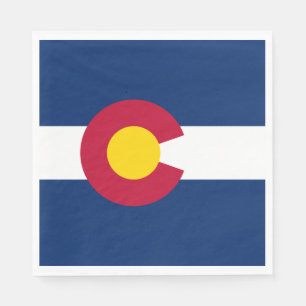 Statlig flagga i Colorado Pappersservett