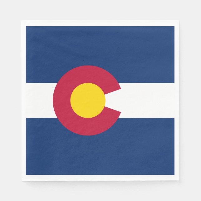 Statlig flagga i Colorado Pappersservett (Framsidan)