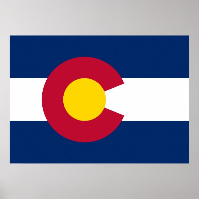 Statlig flagga i Colorado Poster (Framsidan)