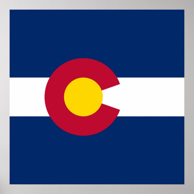 Statlig flagga i Colorado Poster (Framsidan)