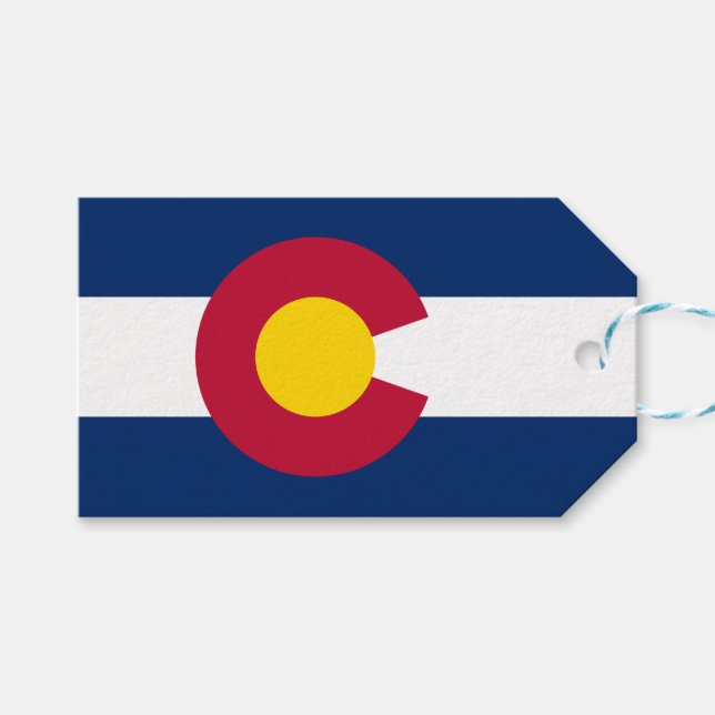 Statlig flagga i Colorado Presentetikett (Framsidan (Horisontell))
