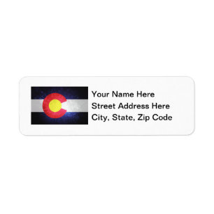Statlig flagga i Colorado Returadress Etikett