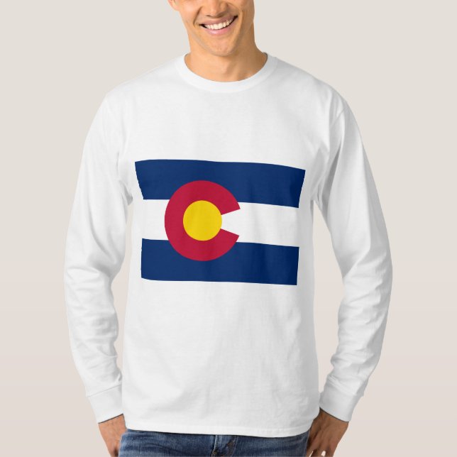 Statlig flagga i Colorado T Shirt (Framsida)