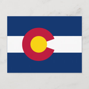 Statlig flagga i Colorado Vykort