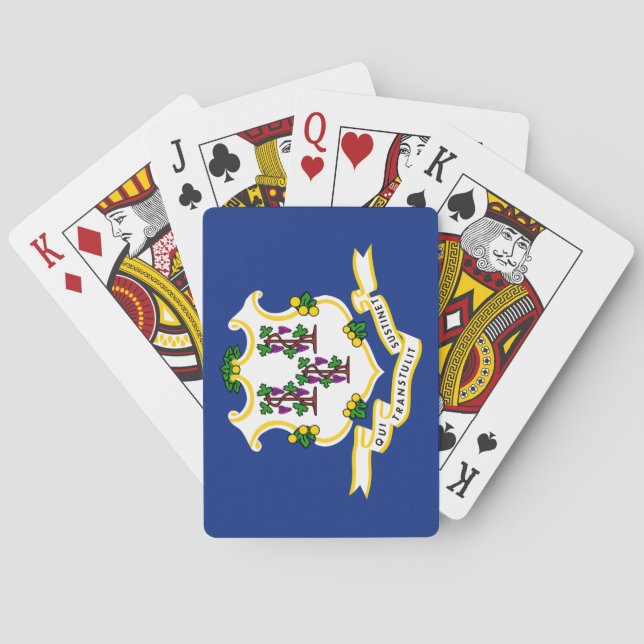 Statlig flagga i Connecticut Casinokort (Baksidan)